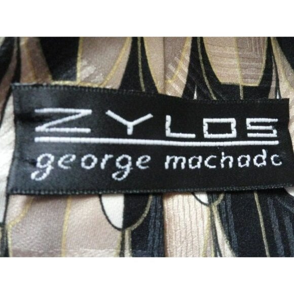 Vintage Men’s ZYLOS George Machado Geometric Tie 100% Italian Silk Made In USA - Picture 2 of 4